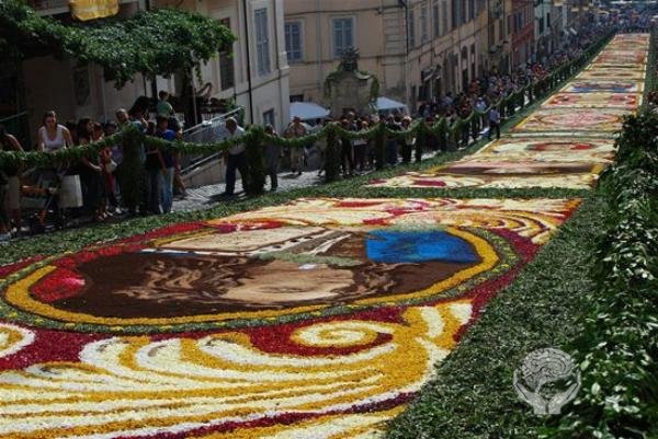 Цветочные ковры на праздниках Infiorata 2010