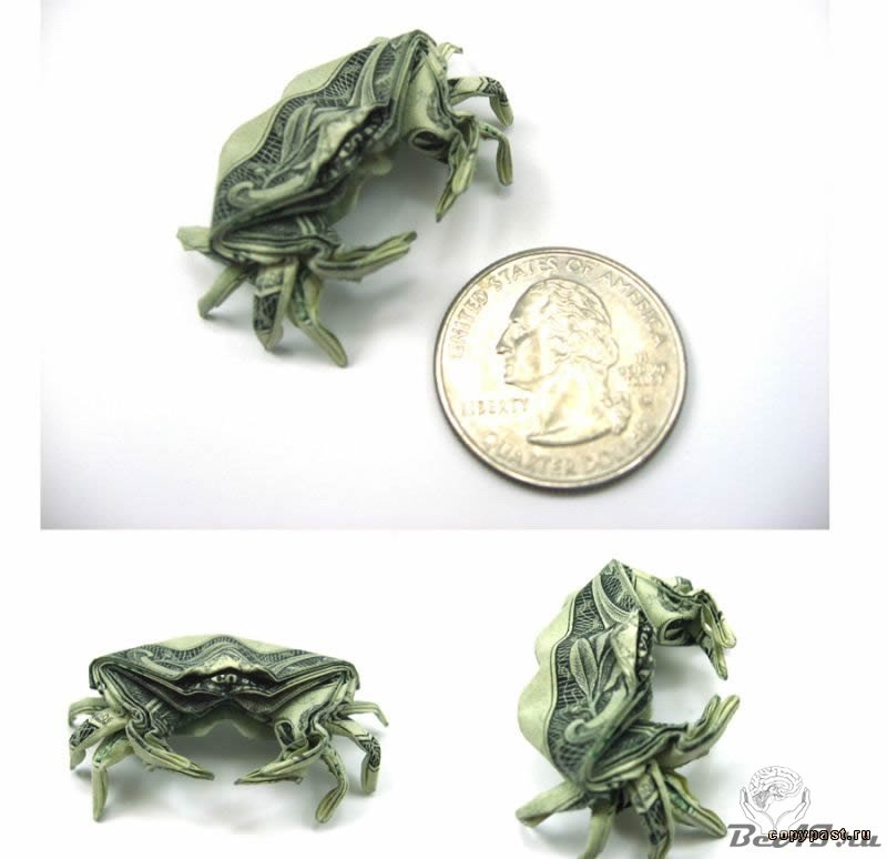 Креативное оригами с денюшек