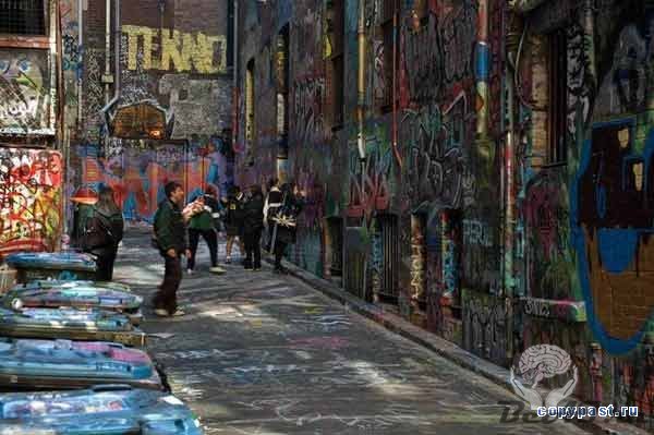 Креативный уличный арт Мельбурна