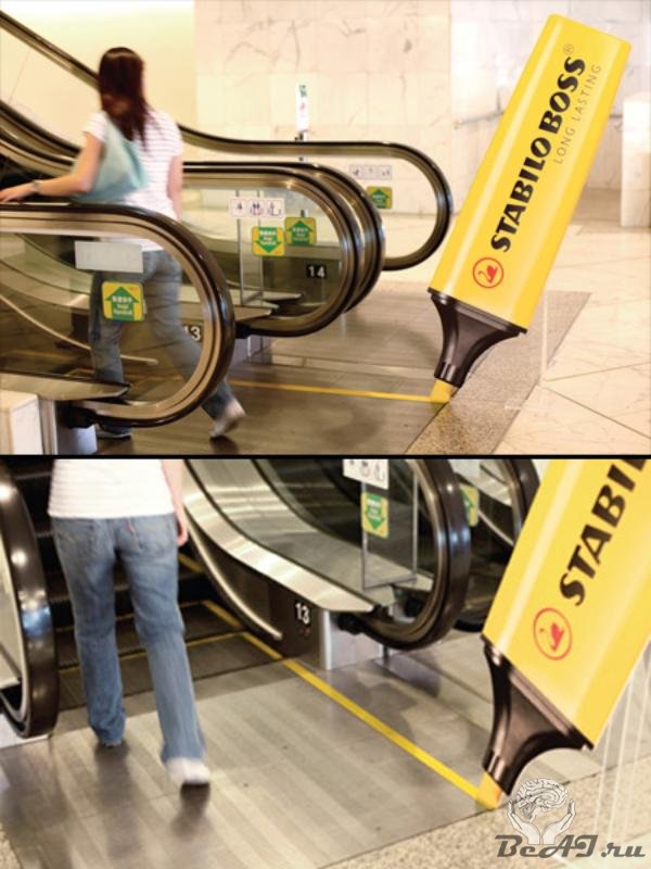 Реклама на эскалаторах - креативный подход