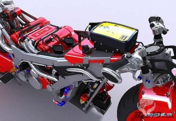 Мотоцикл Ferrari с двигателем V4 и тачскрин-управлением