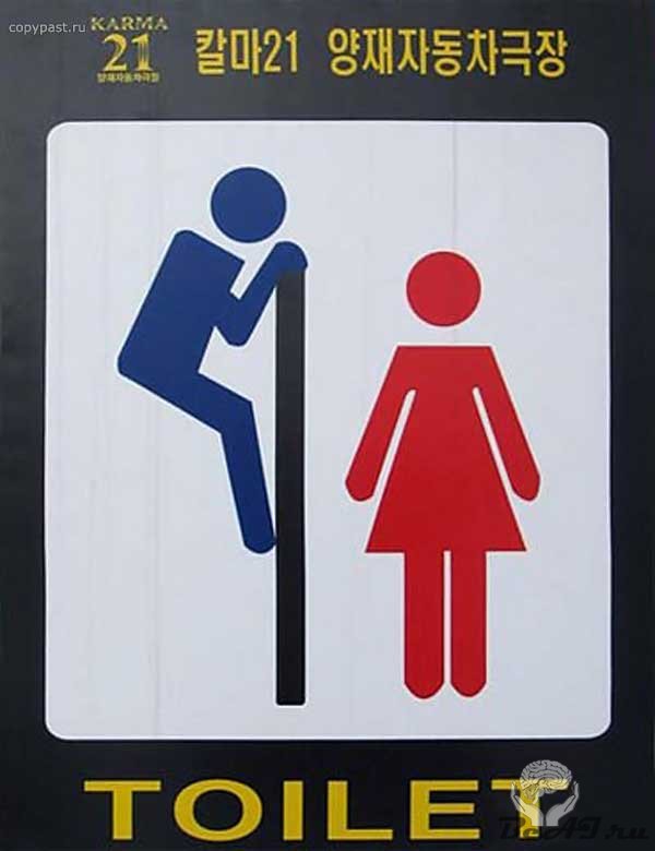 Туалетные знаки и таблички