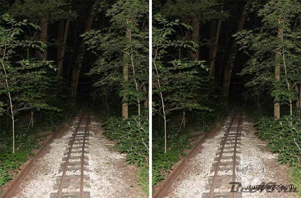 Визуальные иллюзии-фокусы: железнодорожные пути