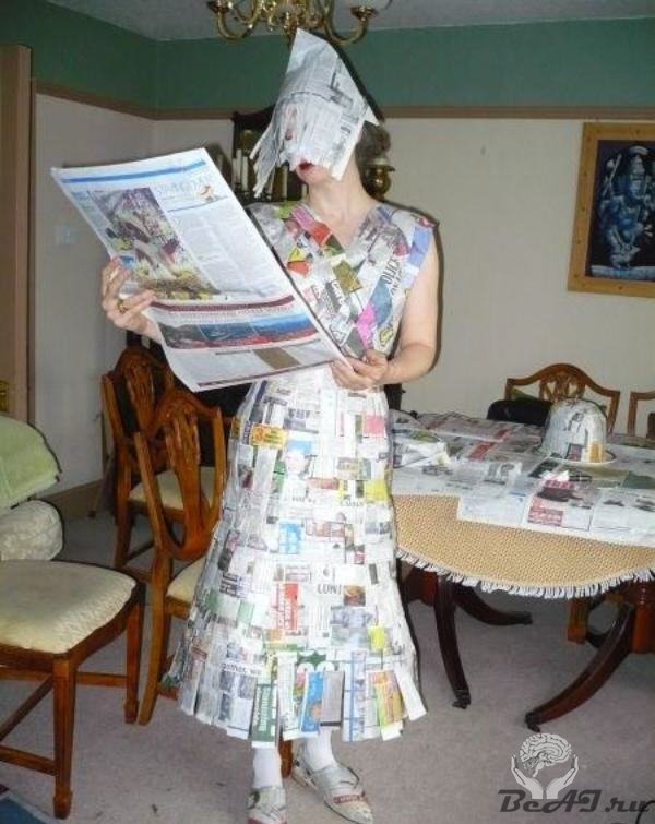 Платье из газеты