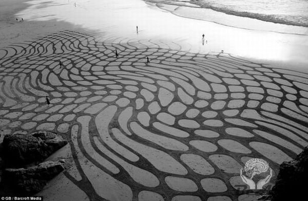 Рисунки на песке от Andres Amador (22 фото + 2 видео)