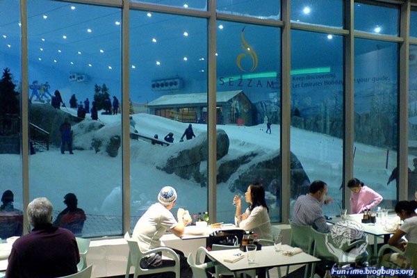 Зимний ресторан в Дубае